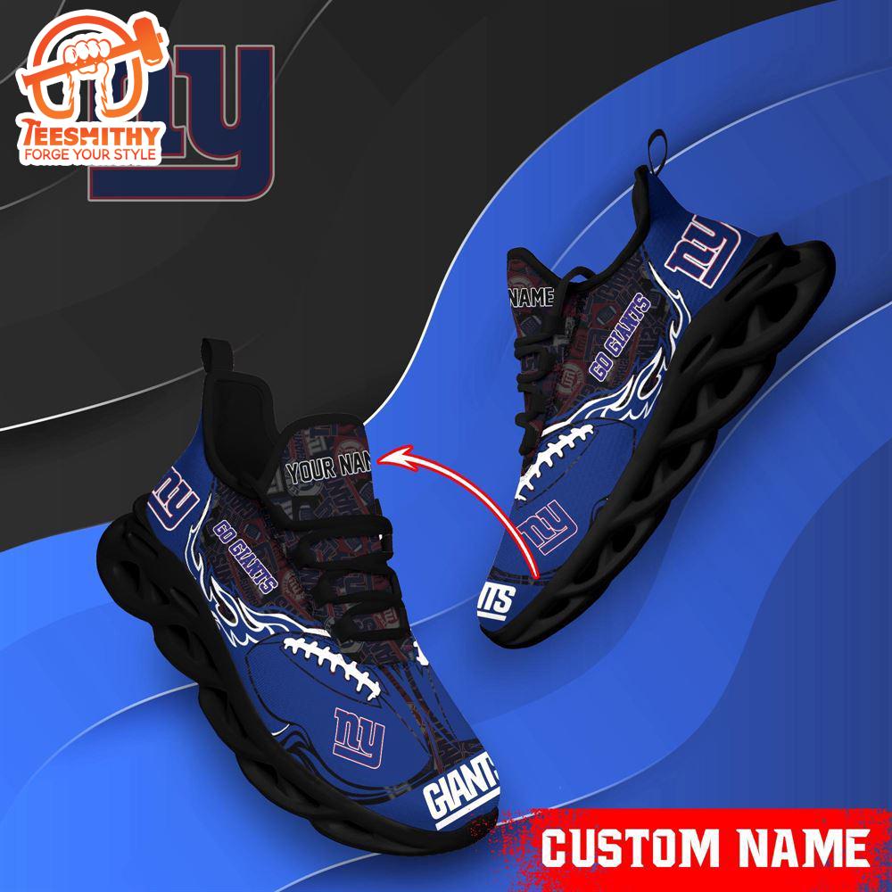 NFL Max Soul Shoes, New York Giants Clunky Shoes Custom Name