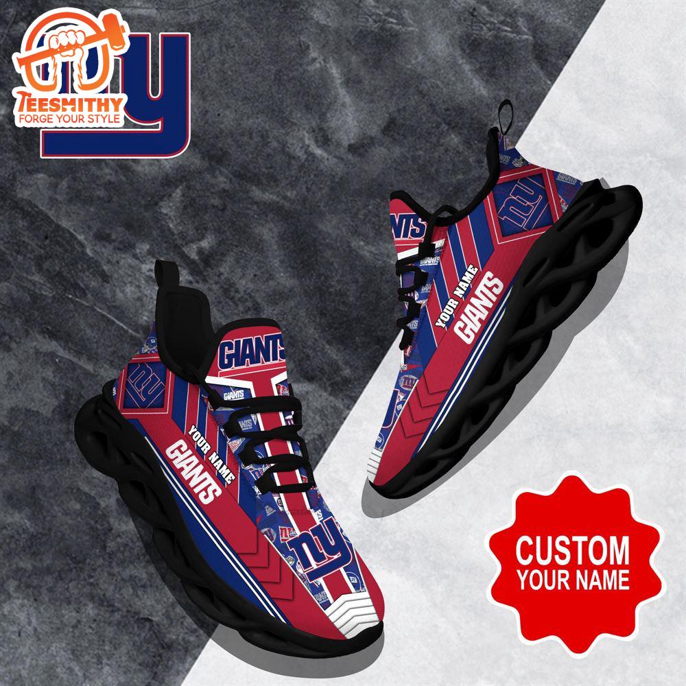 NFL Max Soul Shoes, New York Giants Clunky Shoes Logo Custom Name Nfl