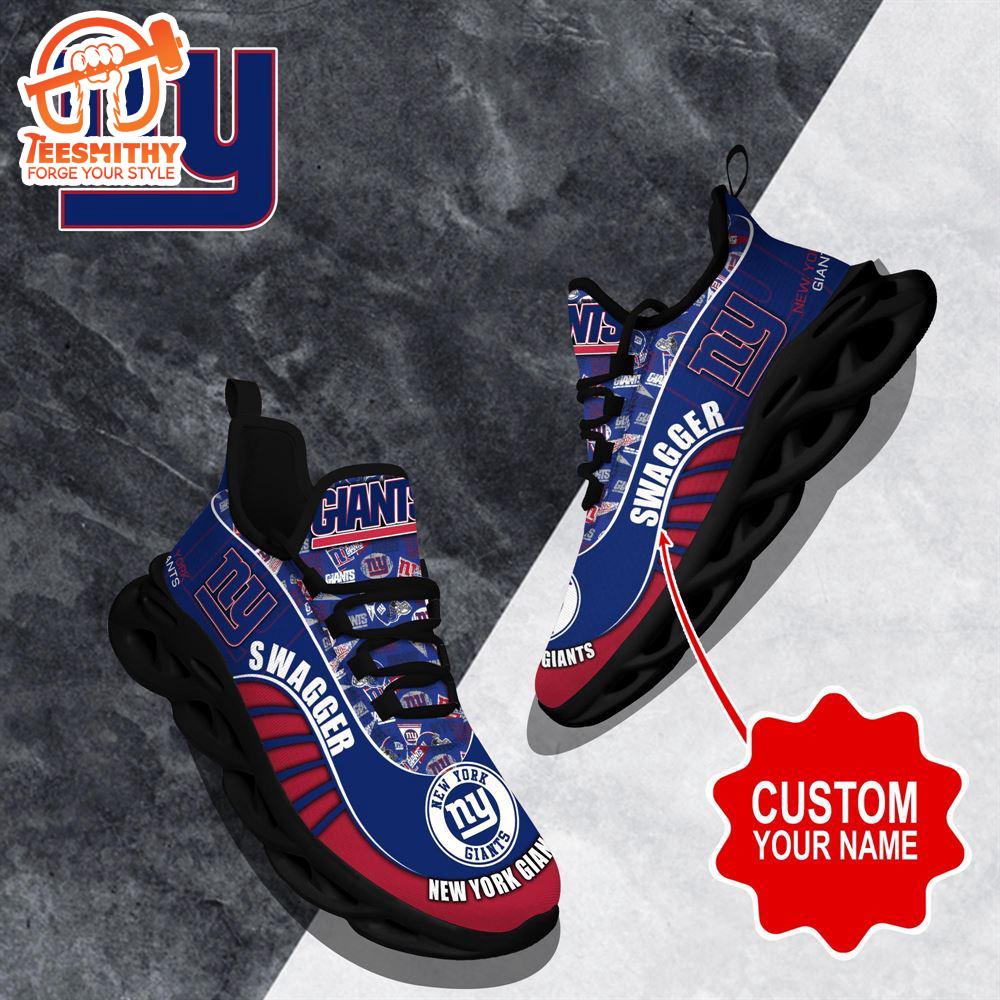 NFL Max Soul Shoes, New York Giants Clunky Shoes Sport Custom Name Football