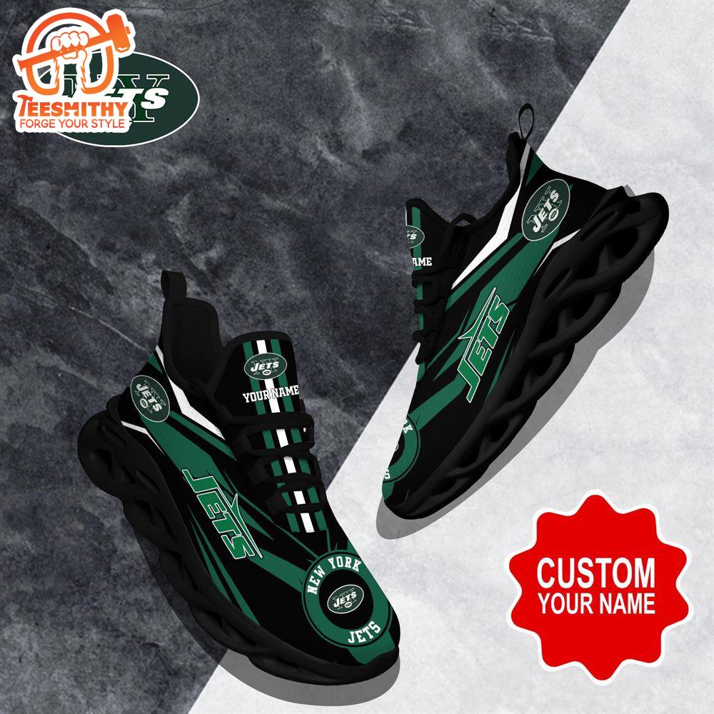 NFL Max Soul Shoes, New York Jets Clunky Shoes Custom Custom Name Football