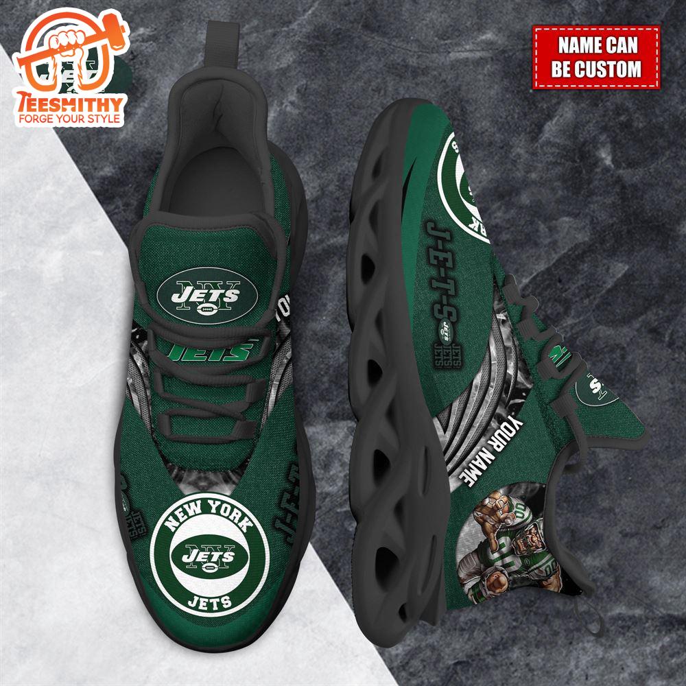 NFL Max Soul Shoes, New York Jets Clunky Shoes Custom For Fans