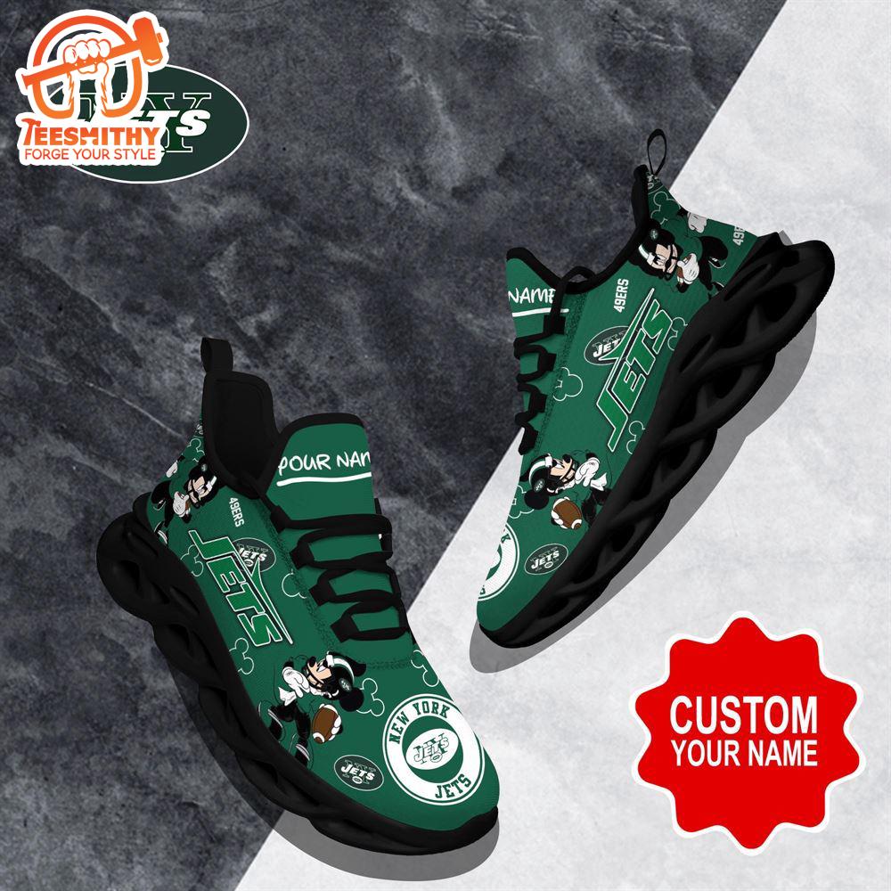 NFL Max Soul Shoes, New York Jets Clunky Shoes Custom Name For Fans Christmas