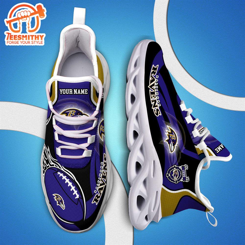 NFL Max Soul Shoes, Nfl Baltimore Ravens White C Shoes For Fans