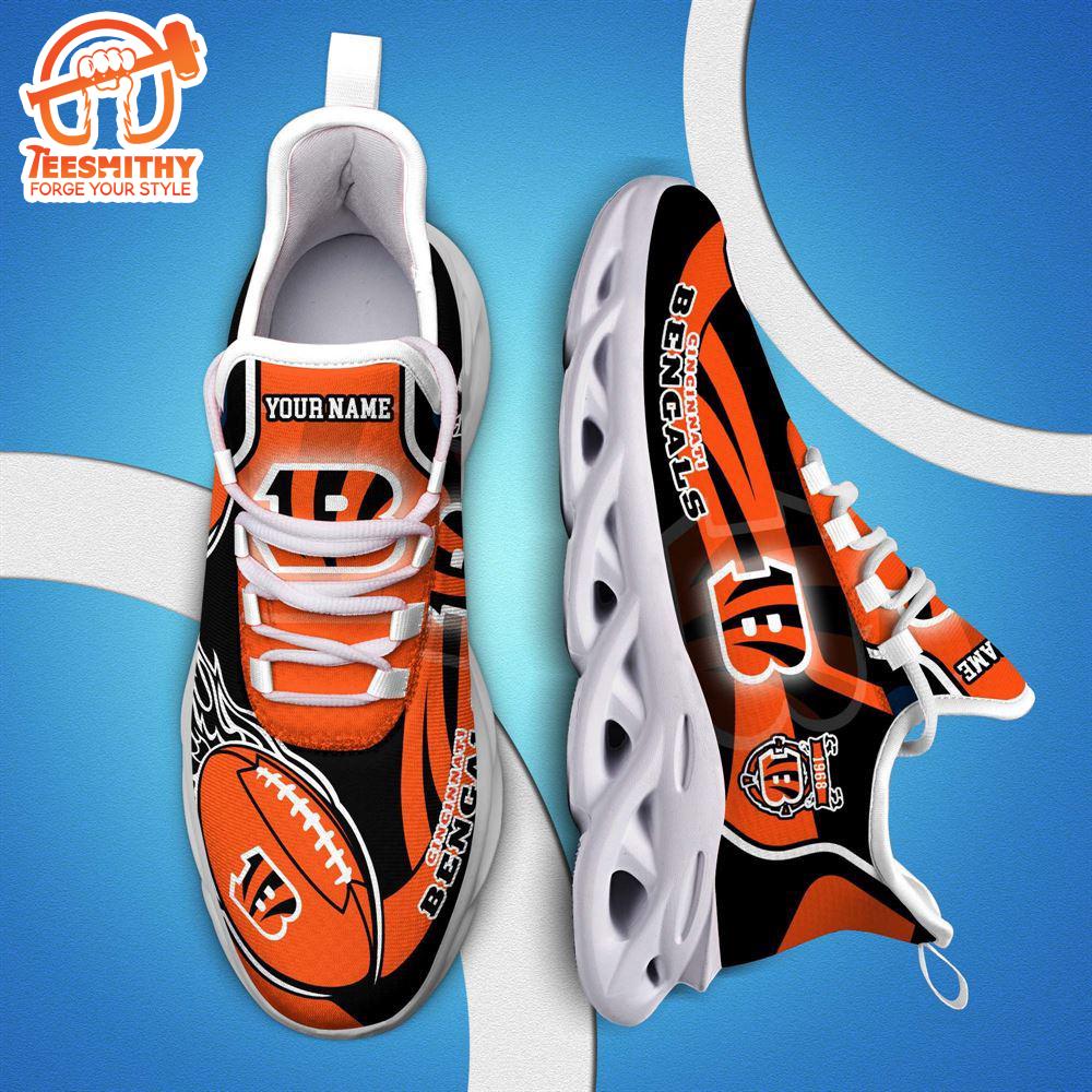 NFL Max Soul Shoes, Nfl Cincinnati Bengals White C Shoes For Fans