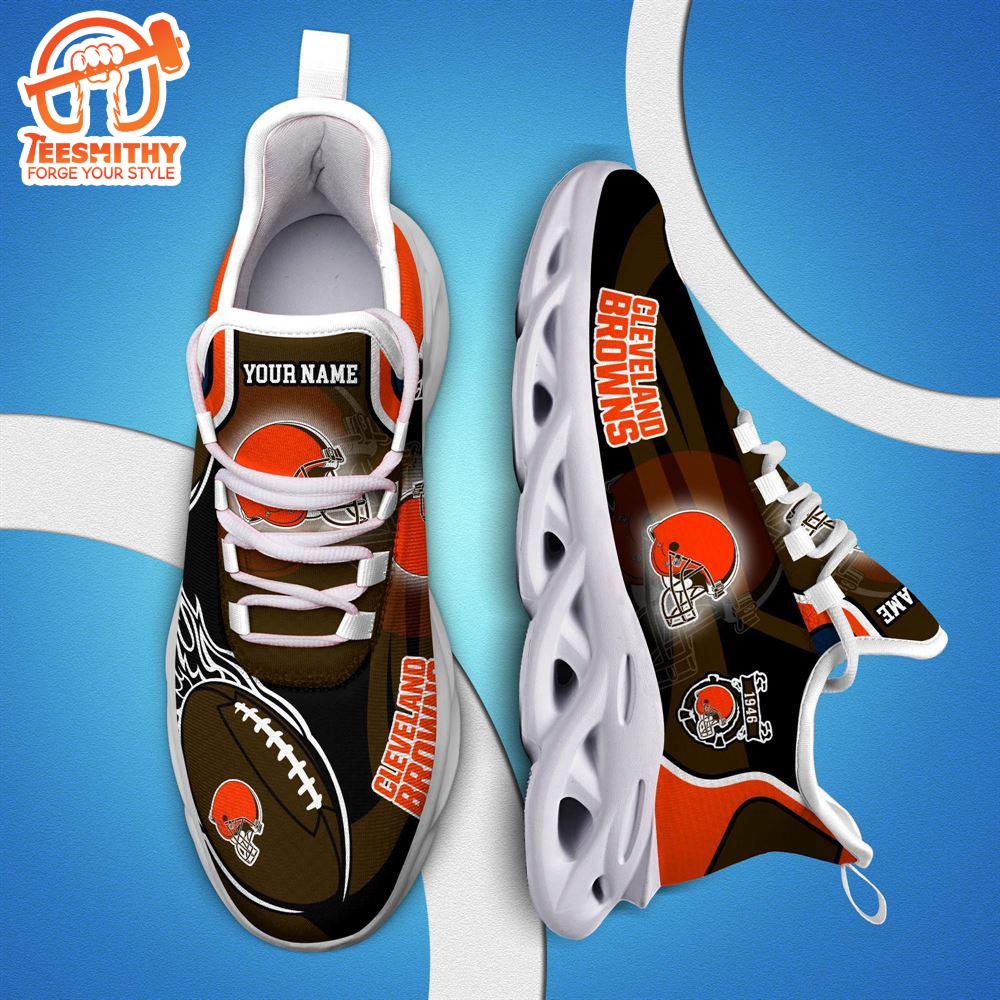 NFL Max Soul Shoes, Nfl Cleveland Browns White C Shoes For Fans