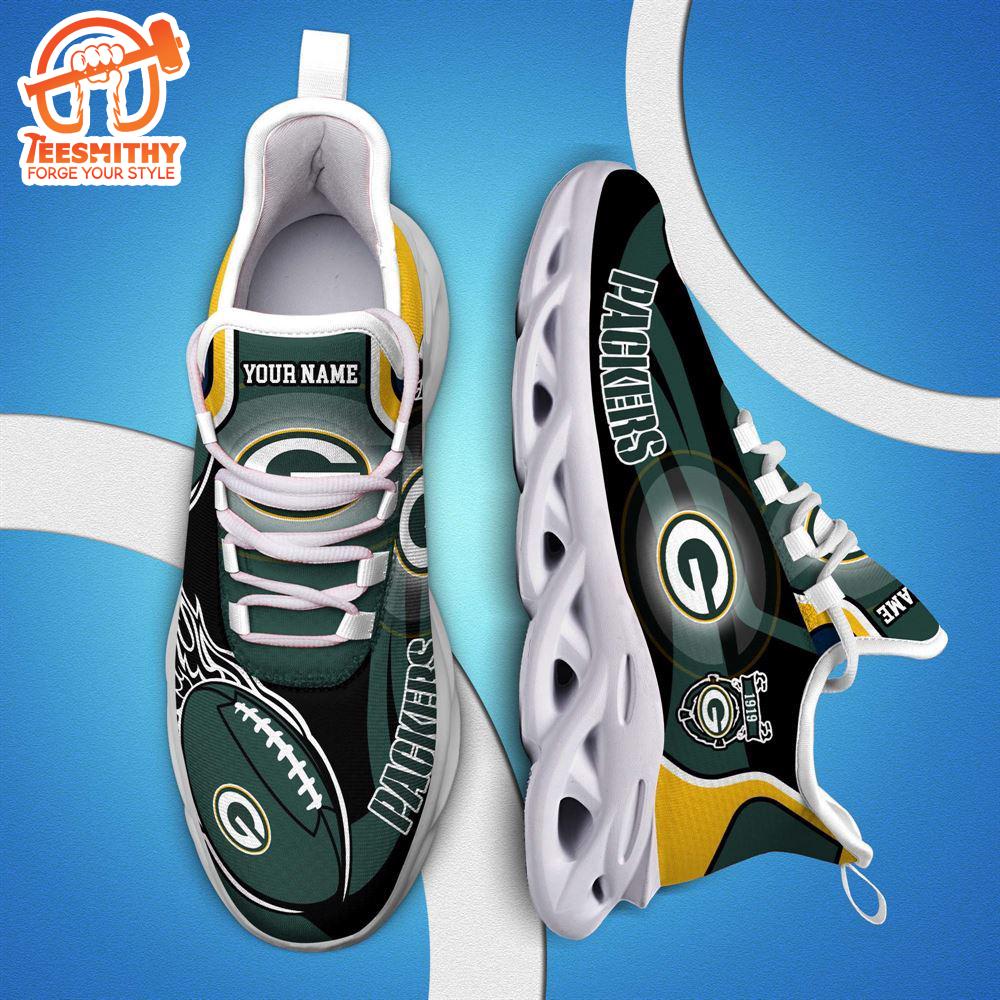 NFL Max Soul Shoes, Nfl Green Bay Packers White C Shoes For Fans