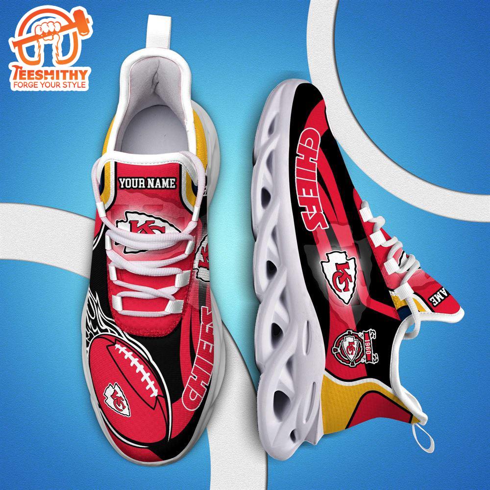 NFL Max Soul Shoes, Nfl Kansas City Chiefs White C Shoes For Fans