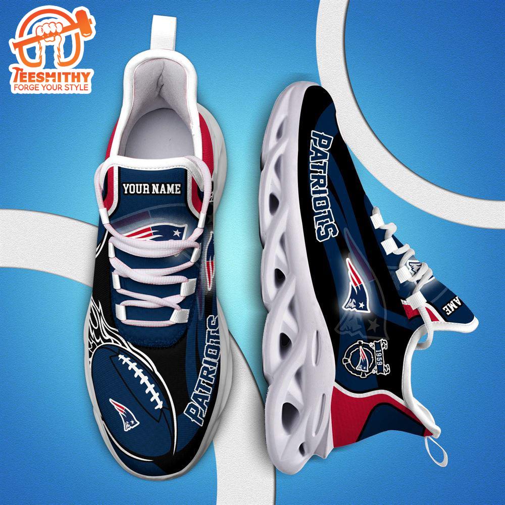 NFL Max Soul Shoes, Nfl New England Patriots White C Shoes For Fans