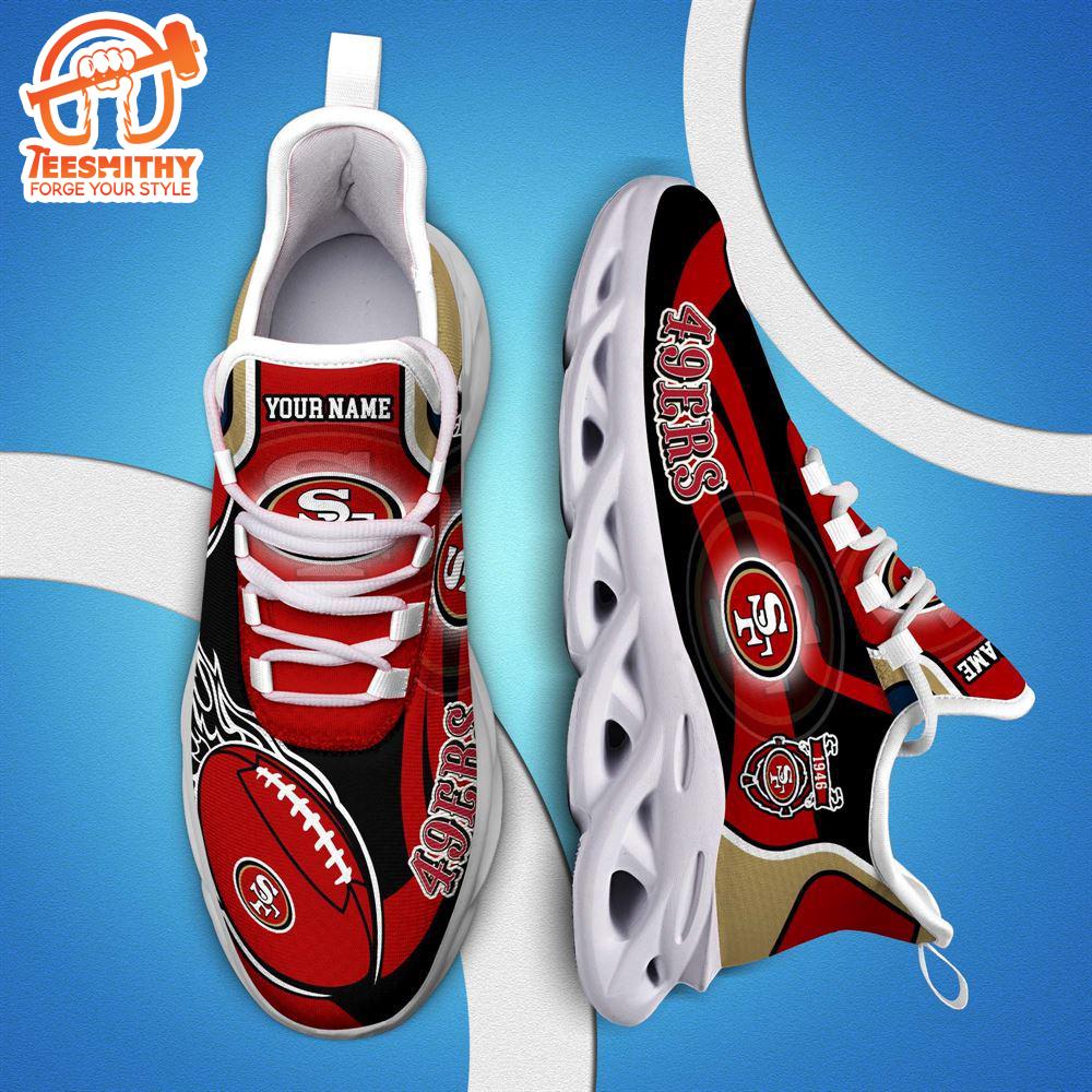 NFL Max Soul Shoes, Nfl San Francisco 49ers White C Shoes For Fans