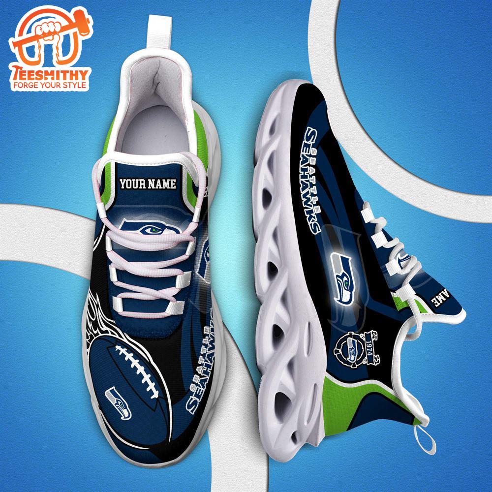 NFL Max Soul Shoes, Nfl Seattle Seahawks White C Shoes For Fans