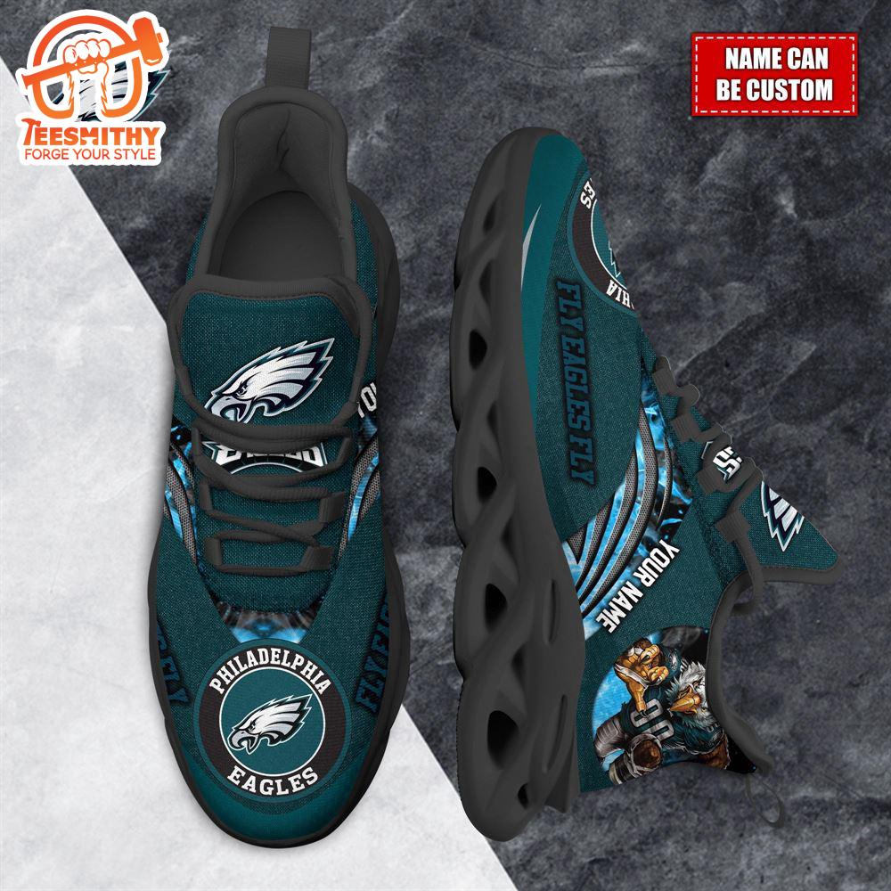 NFL Max Soul Shoes, Philadelphia Eagles Clunky Shoes Custom For Fans