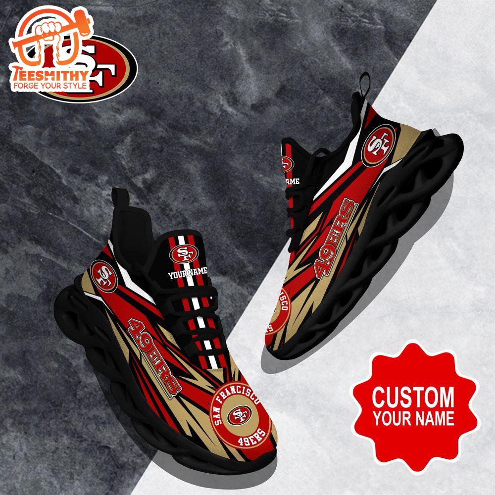 NFL Max Soul Shoes, San Francisco 49ers Clunky Shoes Custom Custom Name Football