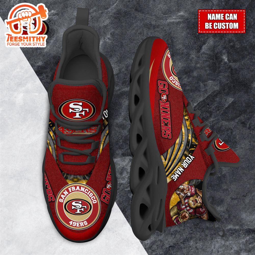 NFL Max Soul Shoes, San Francisco 49ers Clunky Shoes Custom For Fans