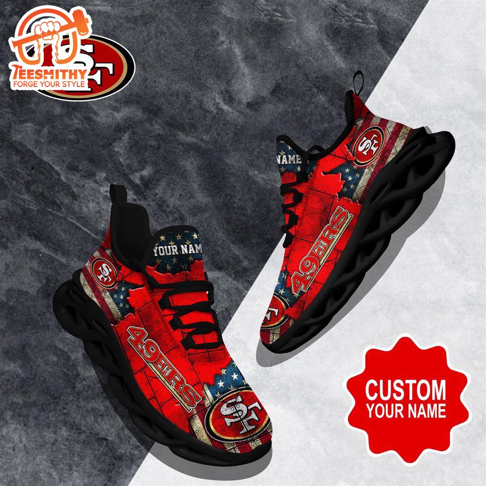 NFL Max Soul Shoes, San Francisco 49ers Clunky Shoes Custom Gift Women And Men