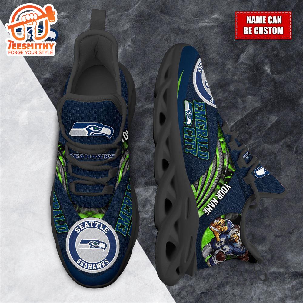 NFL Max Soul Shoes, Seattle Seahawks Clunky Shoes Custom For Fans