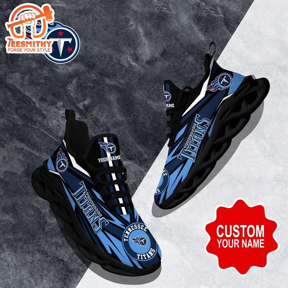 NFL Max Soul Shoes, Tennessee Titans Clunky Shoes Custom Custom Name Football