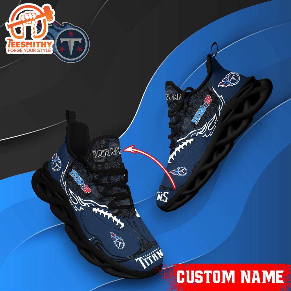 NFL Max Soul Shoes, Tennessee Titans Clunky Shoes Custom Name