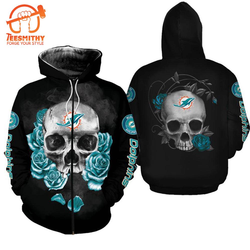 Nfl Miami Dolphins Hoodie 3D Skull Limited Edition All Over Print