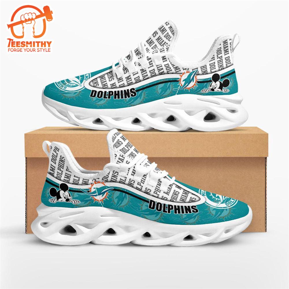 NFL Miami Dolphins Mickey Mouse Max Soul Shoes  For Fans Sports