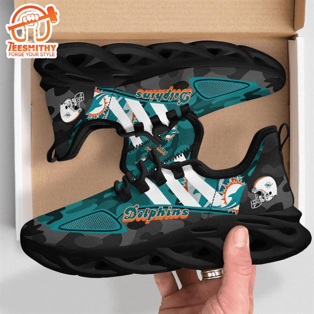 NFL Miami Dolphins Military Camouflage M Soul Shoes  For Fans Sports