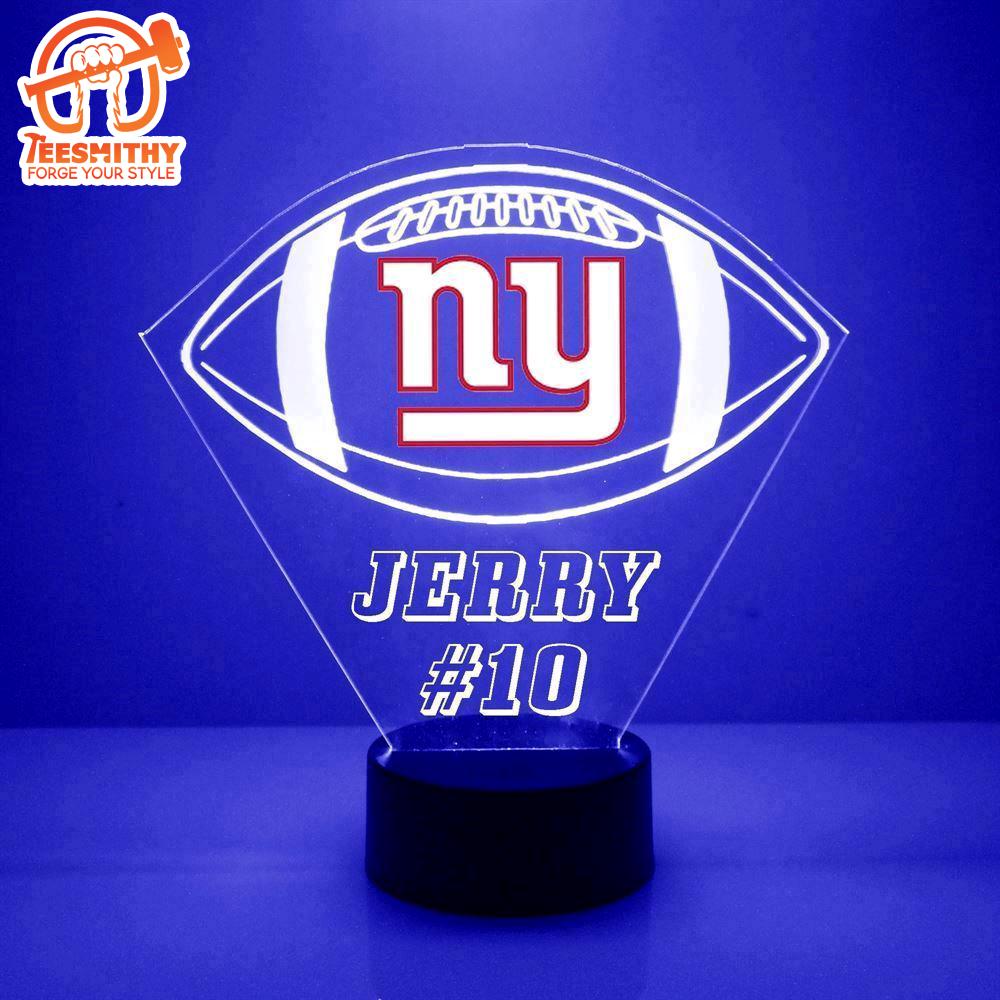 Custom Name Number NFL New York Giants Football Led Sports Fan Lamp