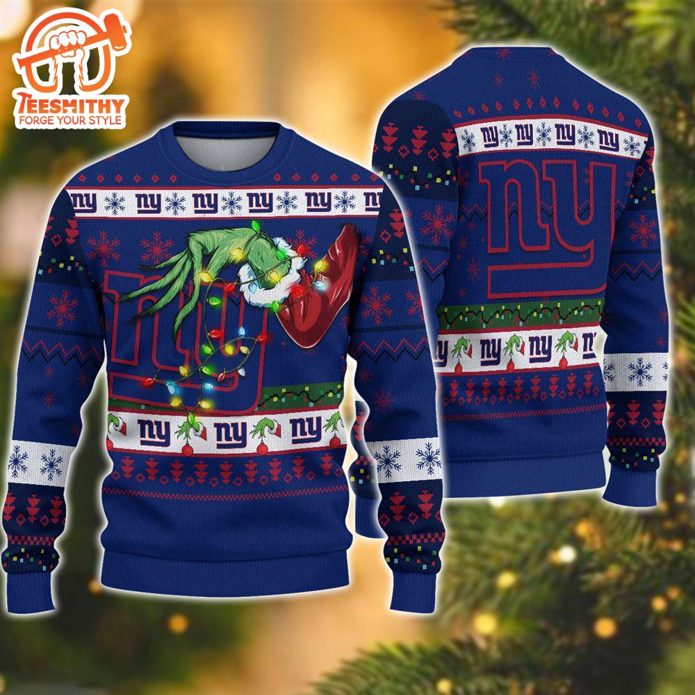 NFL New York Giants Grinch Christmas Ugly Sweater  For Fans