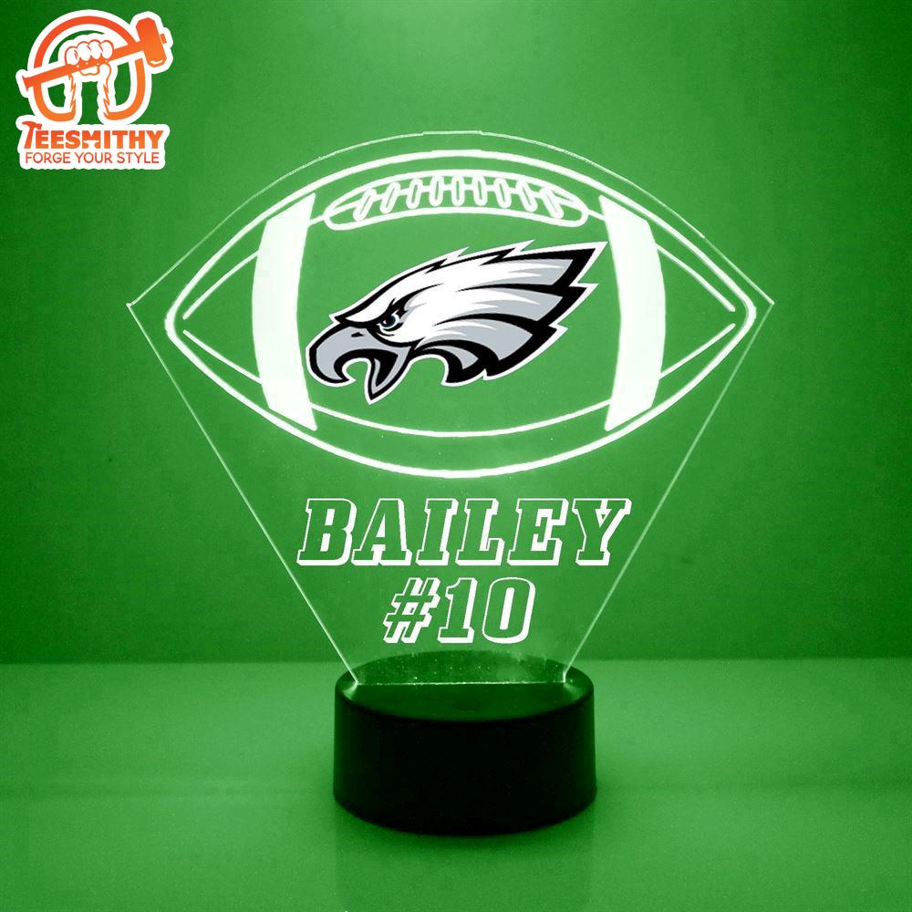 Custom Name Number NFL Philadelphia Eagles Football Led Sports Fan Lamp