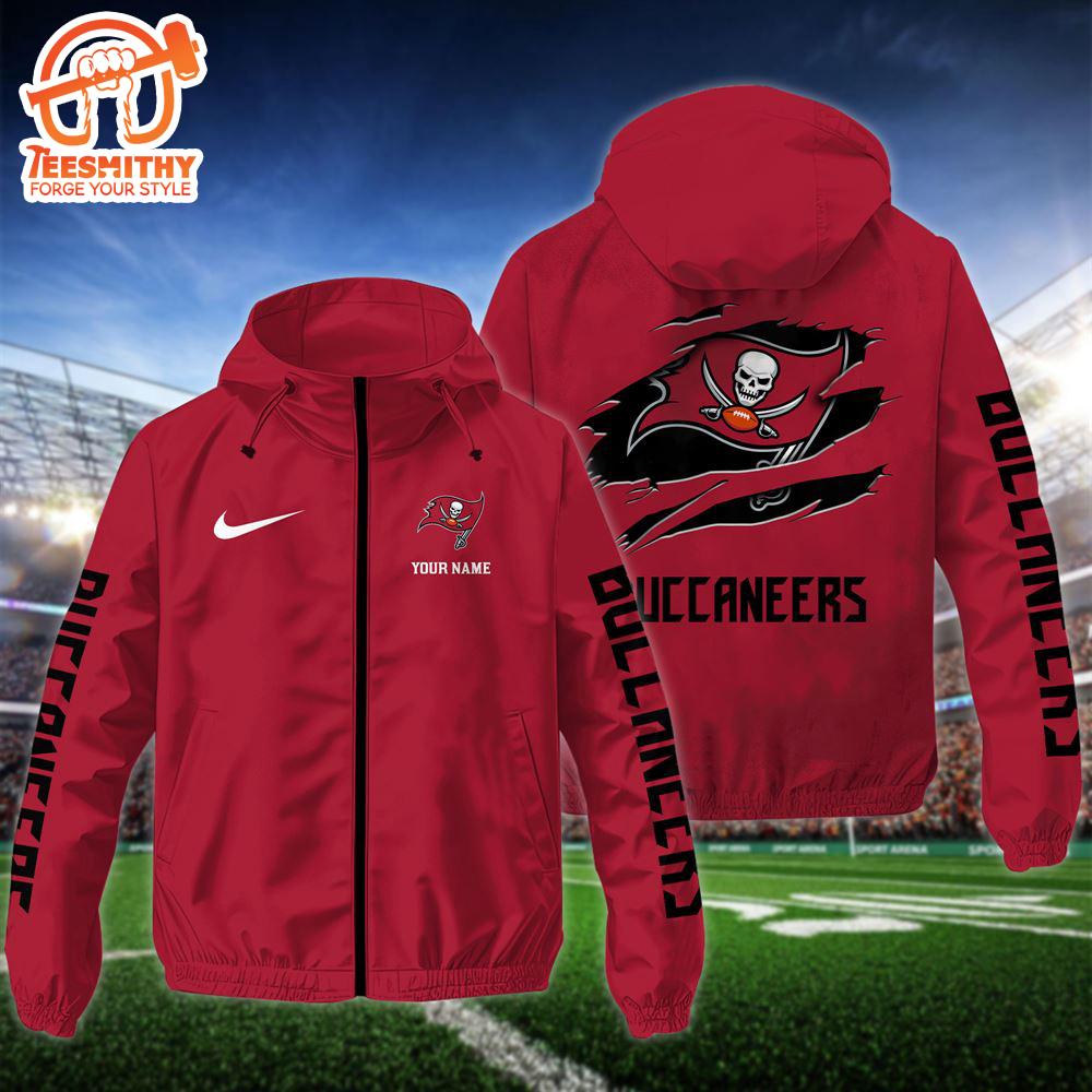 NFL Tampa Bay Buccaneers Custom Name Windbreaker Jacket For Fans