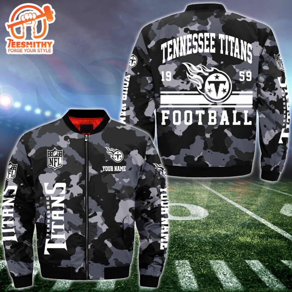 NFL Tennessee Titans Bomber Jacket Custom Your Name  Gift For Christmas