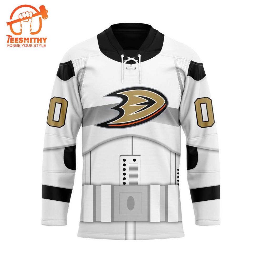 NHL Anaheim Ducks Personalized Star Wars Stormtrooper Hockey Jersey