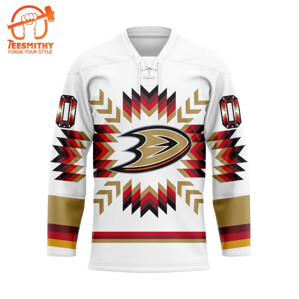 NHL Anaheim Ducks Special Design With Native Pattern Hockey Jersey