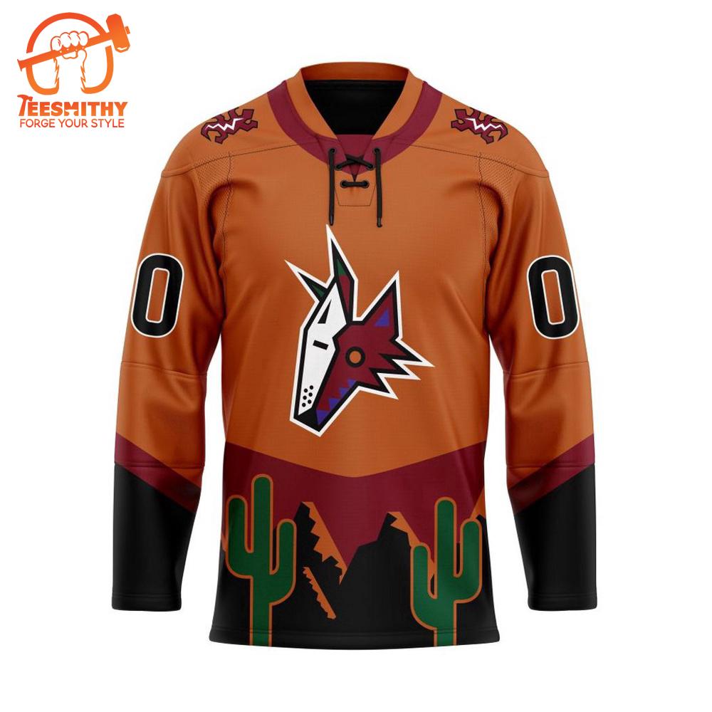 NHL Arizona Coyotes Personalized Reverse Retro Hockey Jersey