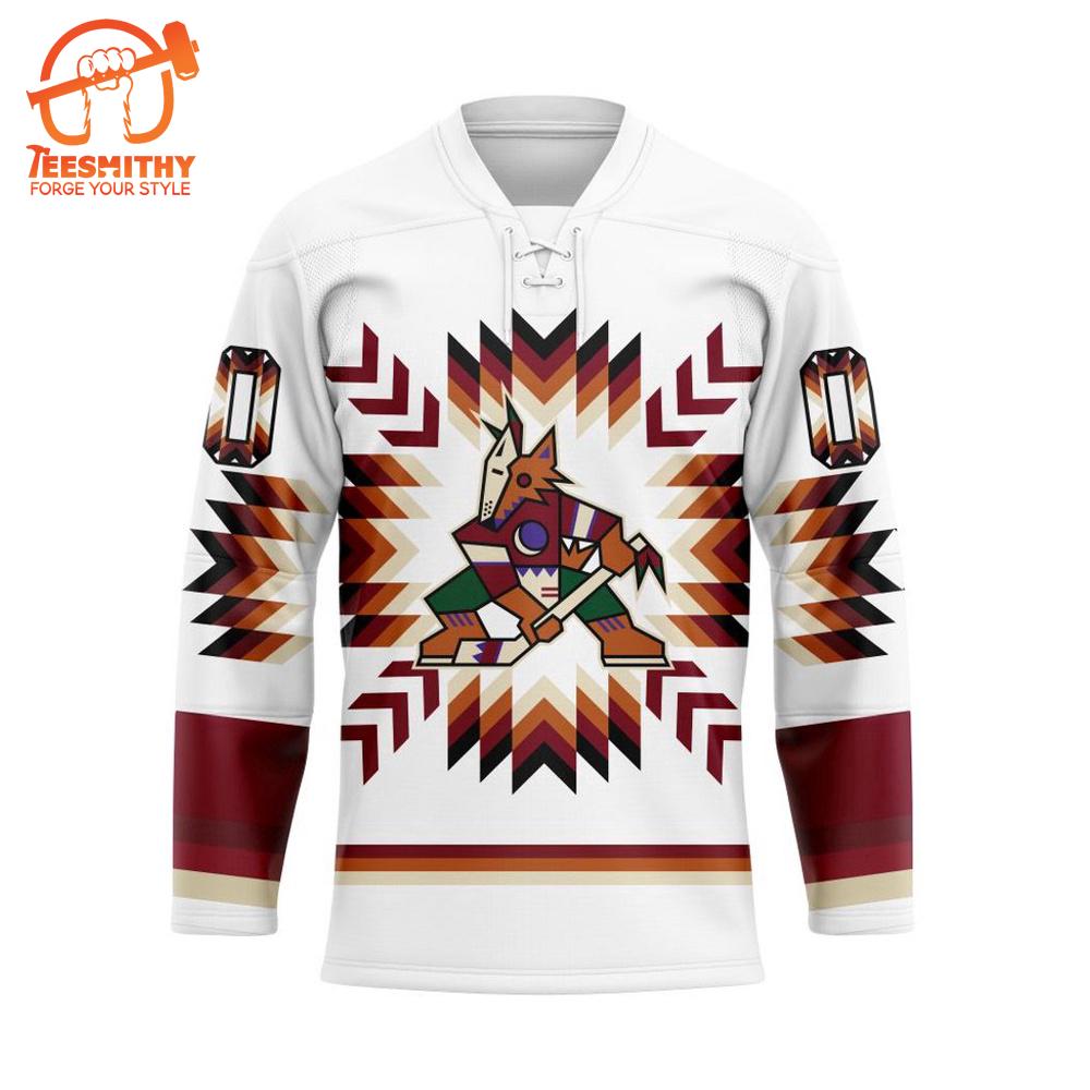 NHL Arizona Coyotes Special Design With Native Pattern Hockey Jersey