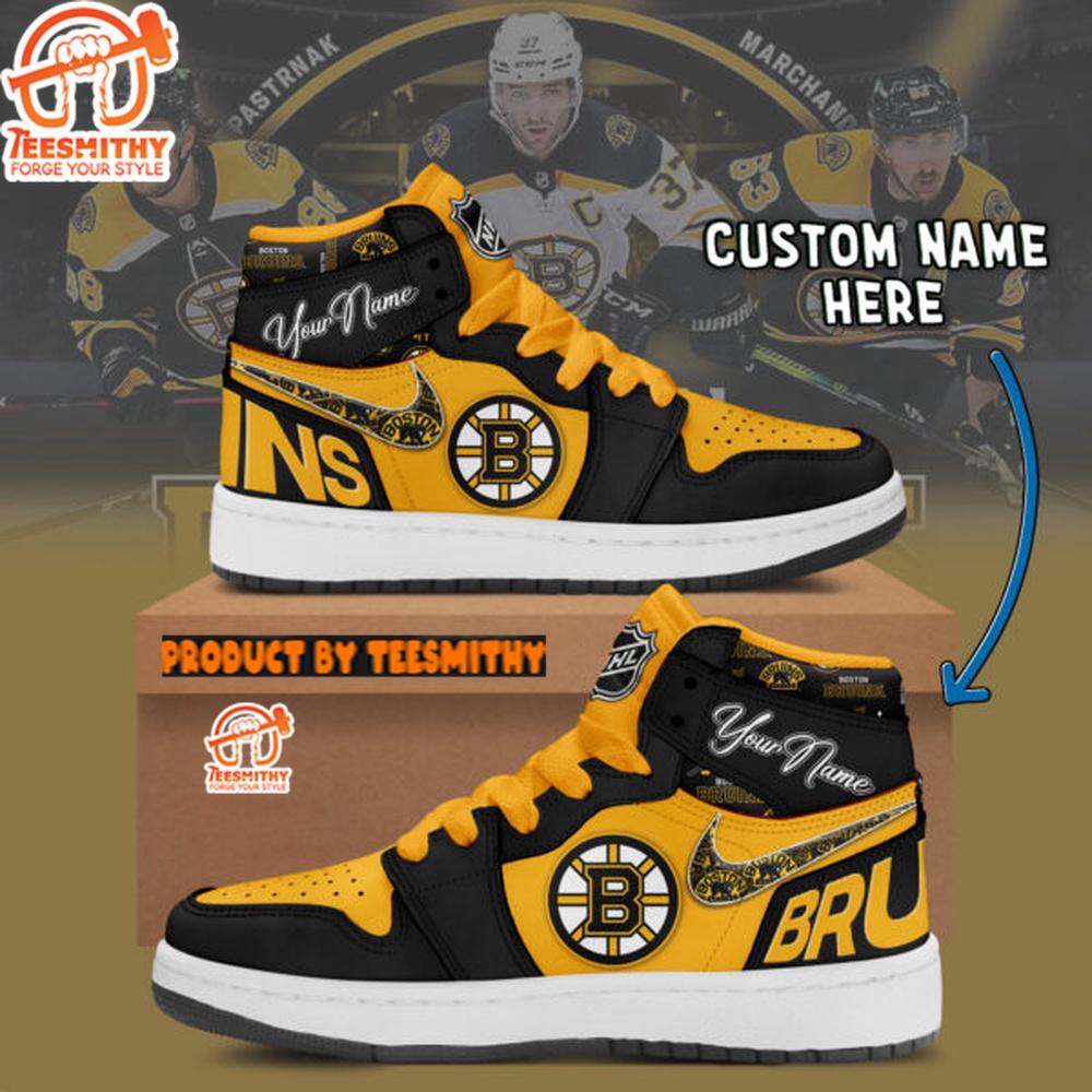 NHL Boston Bruins Air Jordan 1 Shoes