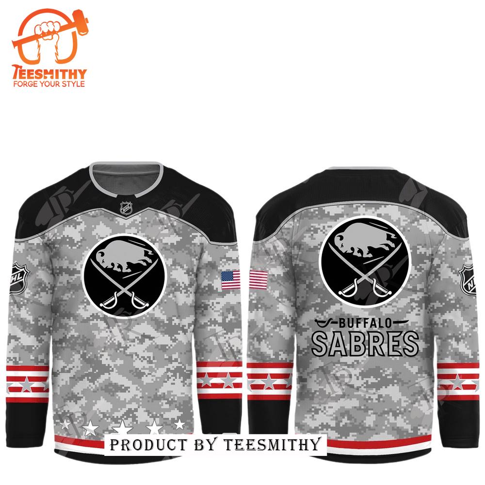 NHL Buffalo Sabres Arctic Camo 2024 Salute to Service Club Hockey Jersey