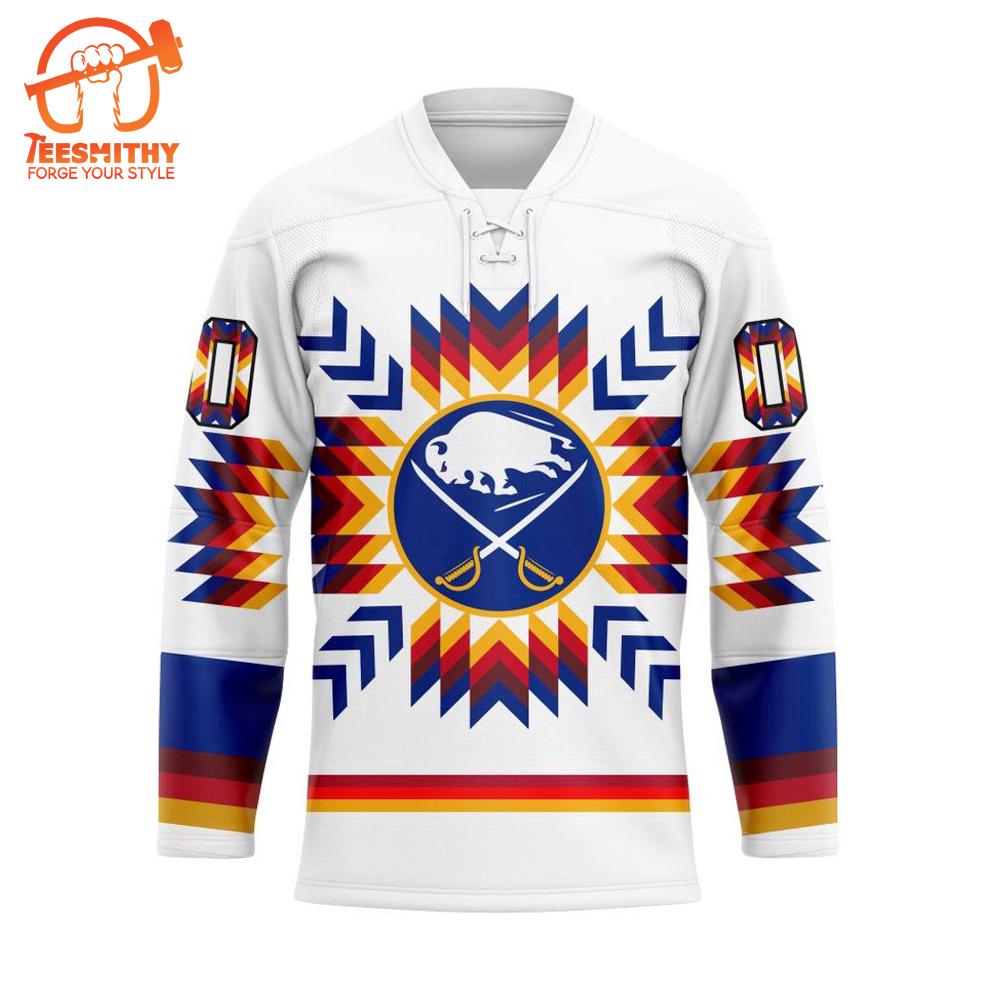 NHL Buffalo Sabres Special Design With Native Pattern Hockey Jersey