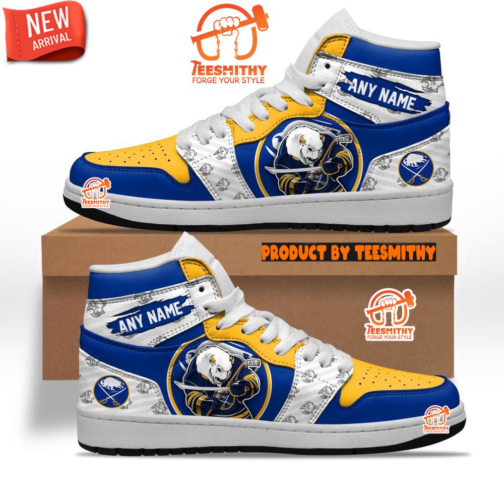 NHL Buffalo Sabres With Team Mascot Customized Air Jordan 1 Sneaker