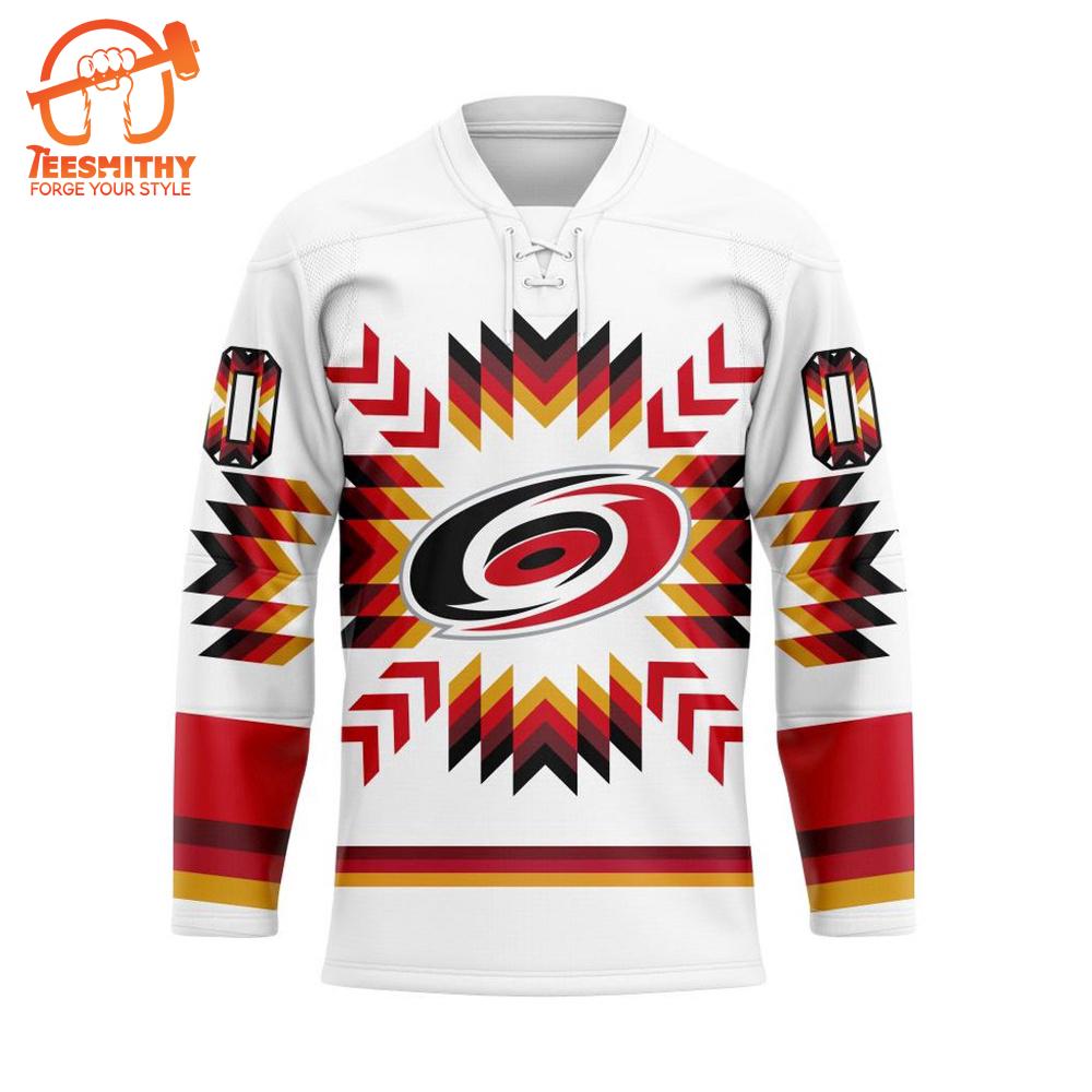 NHL Carolina Hurricanes Special Design With Native Pattern Hockey Jersey