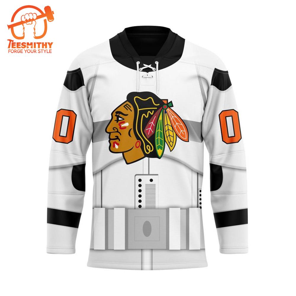 NHL Chicago Blackhawks Personalized Star Wars Stormtrooper Hockey Jersey