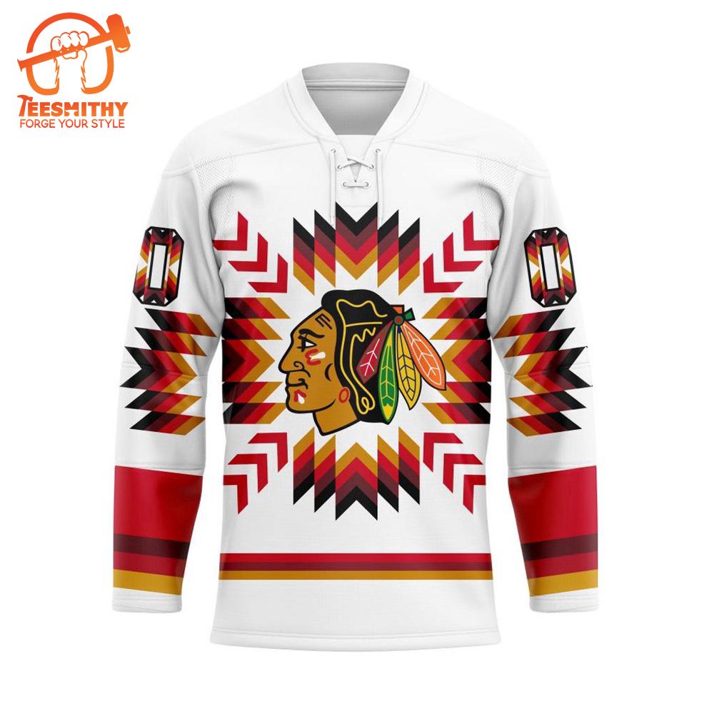 NHL Chicago Blackhawks Special Design With Native Pattern Hockey Jersey