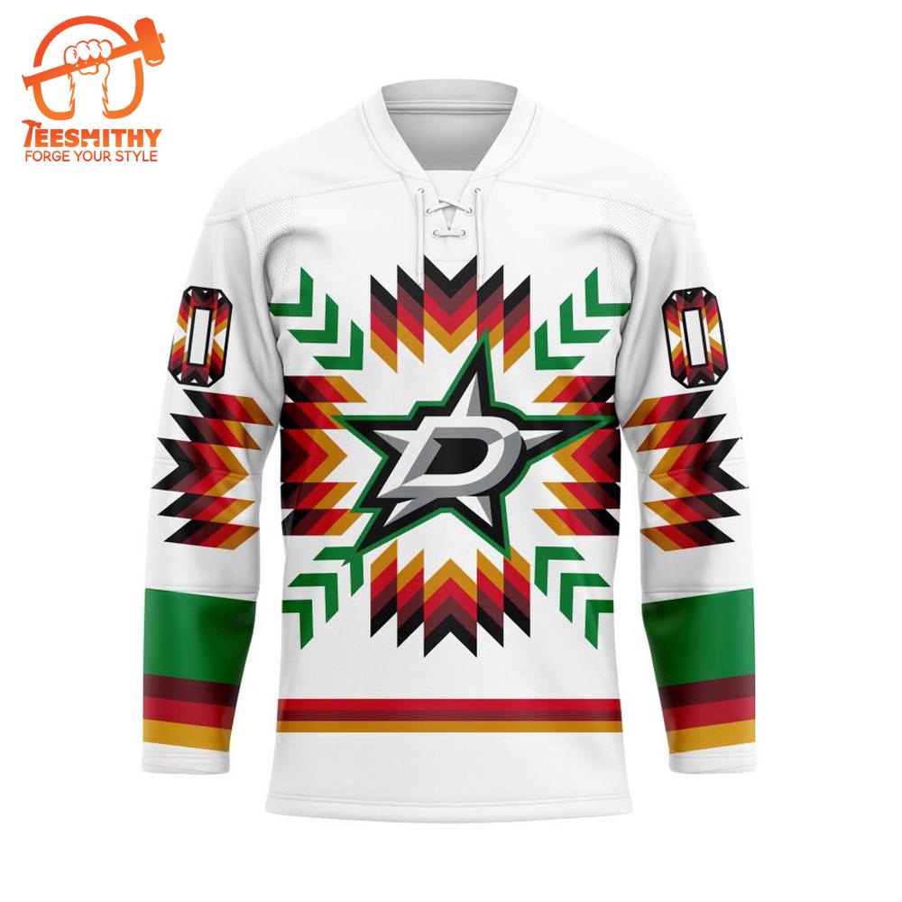 NHL Dallas Stars Special Design With Native Pattern Hockey Jersey