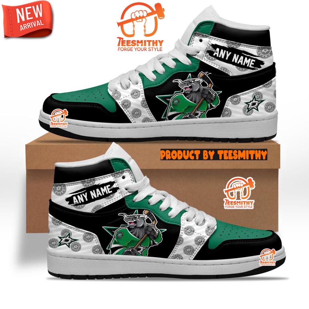 NHL Dallas Stars With Team Mascot Customized Air Jordan 1 Sneaker