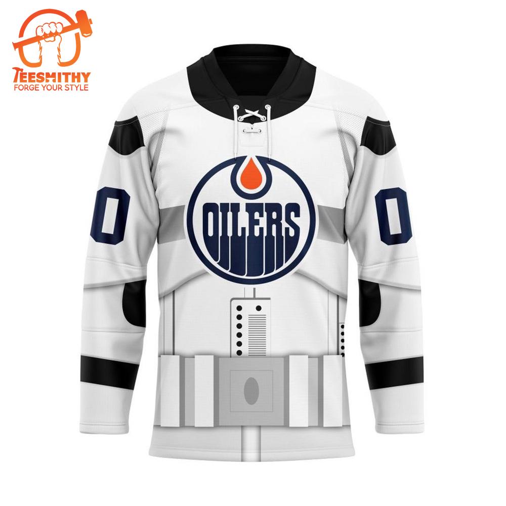 NHL Edmonton Oilers Personalized Star Wars Stormtrooper Hockey Jersey