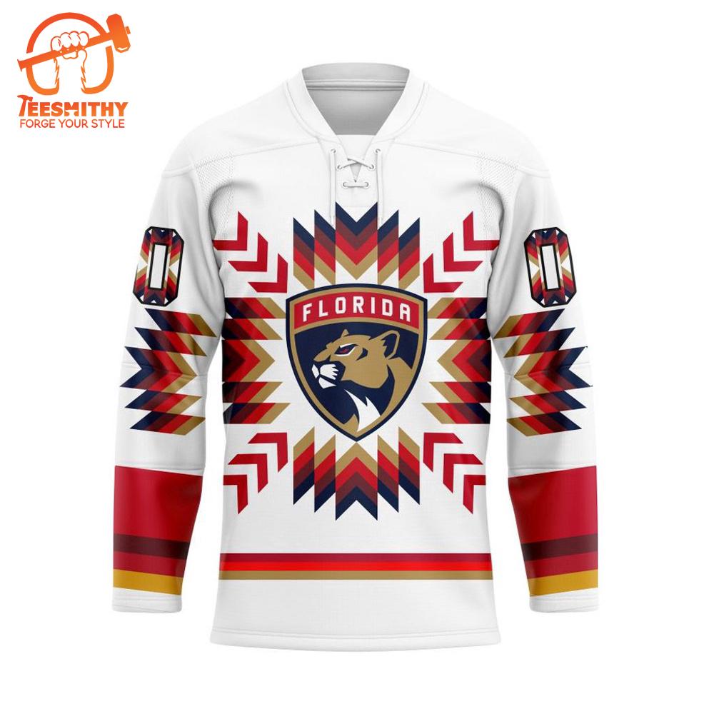 NHL Florida Panthers Special Design With Native Pattern Hockey Jersey