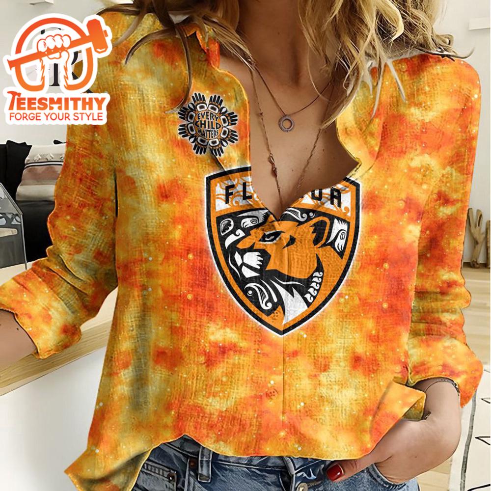 Nhl Florida Panthers Special Orange Shirt Design Woman Casual Shirt