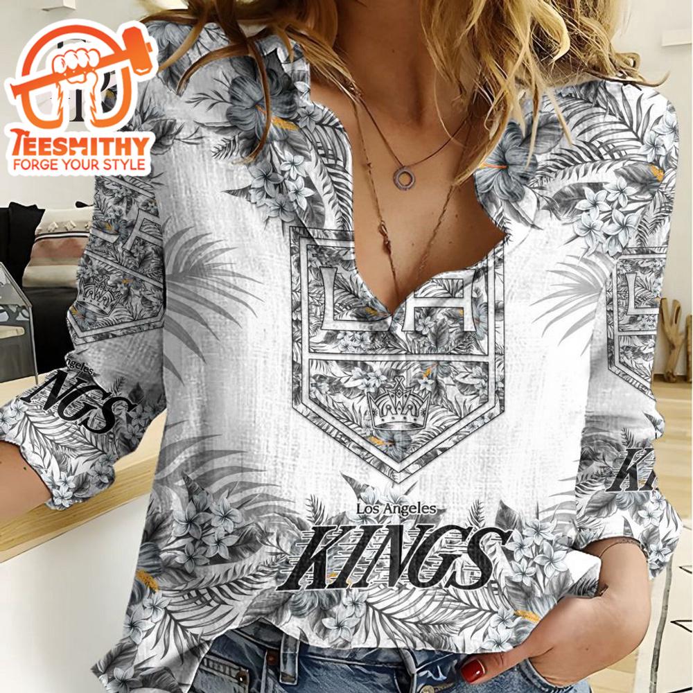 Nhl Los Angeles Kings Special Hawaiian Design Woman Casual Shirt