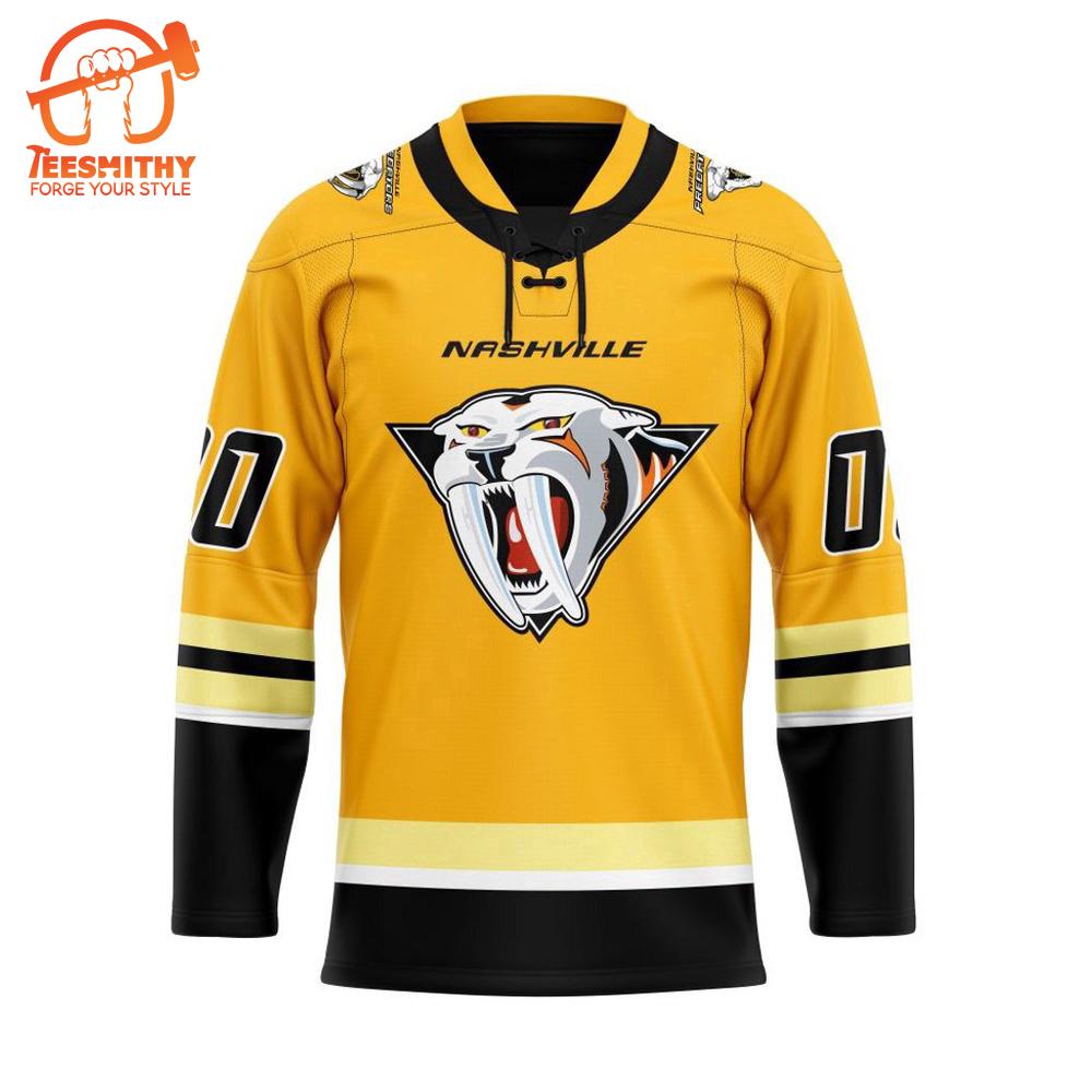 NHL Nashville Predators Personalized Reverse Retro Hockey Jersey