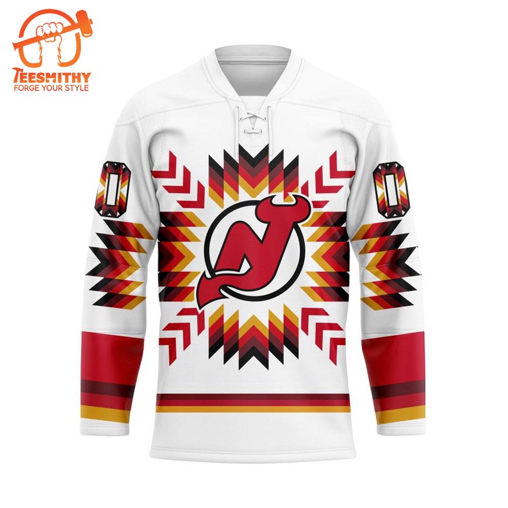 NHL New Jersey Devils Special Design With Native Pattern Hockey Jersey