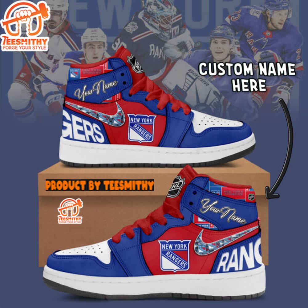 NHL New York Rangers Air Jordan 1 Shoes