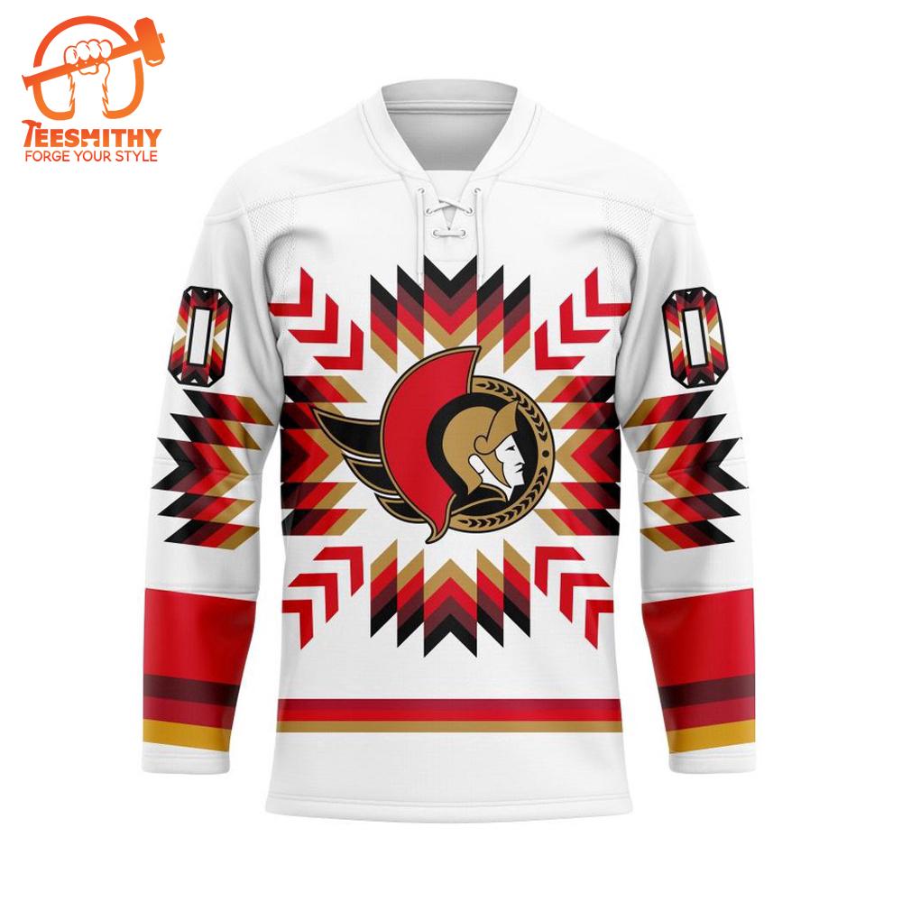 NHL Ottawa Senators Special Design With Native Pattern Hockey Jersey